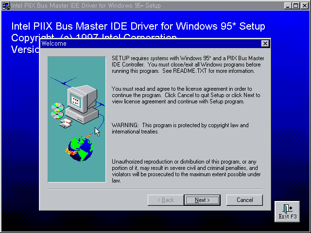 PIIX Bus Master IDE Drivers for Windows 95-ss.png