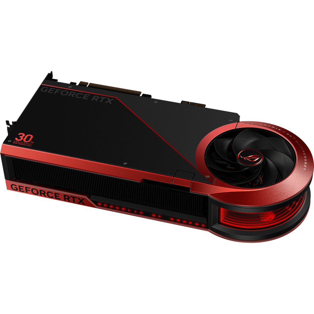 ROG Matrix GeForce RTX 5090 - ASUS Graphics Card 30th Anniversary Edition_Angled Back.png