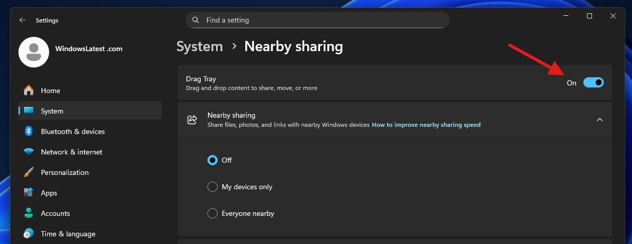 Drag-tray-settings-in-Windows-11-Build-26200.7309.jpg